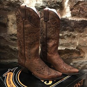 NIB Dan Post Mad Cat Tan Cowboy Boots 8M